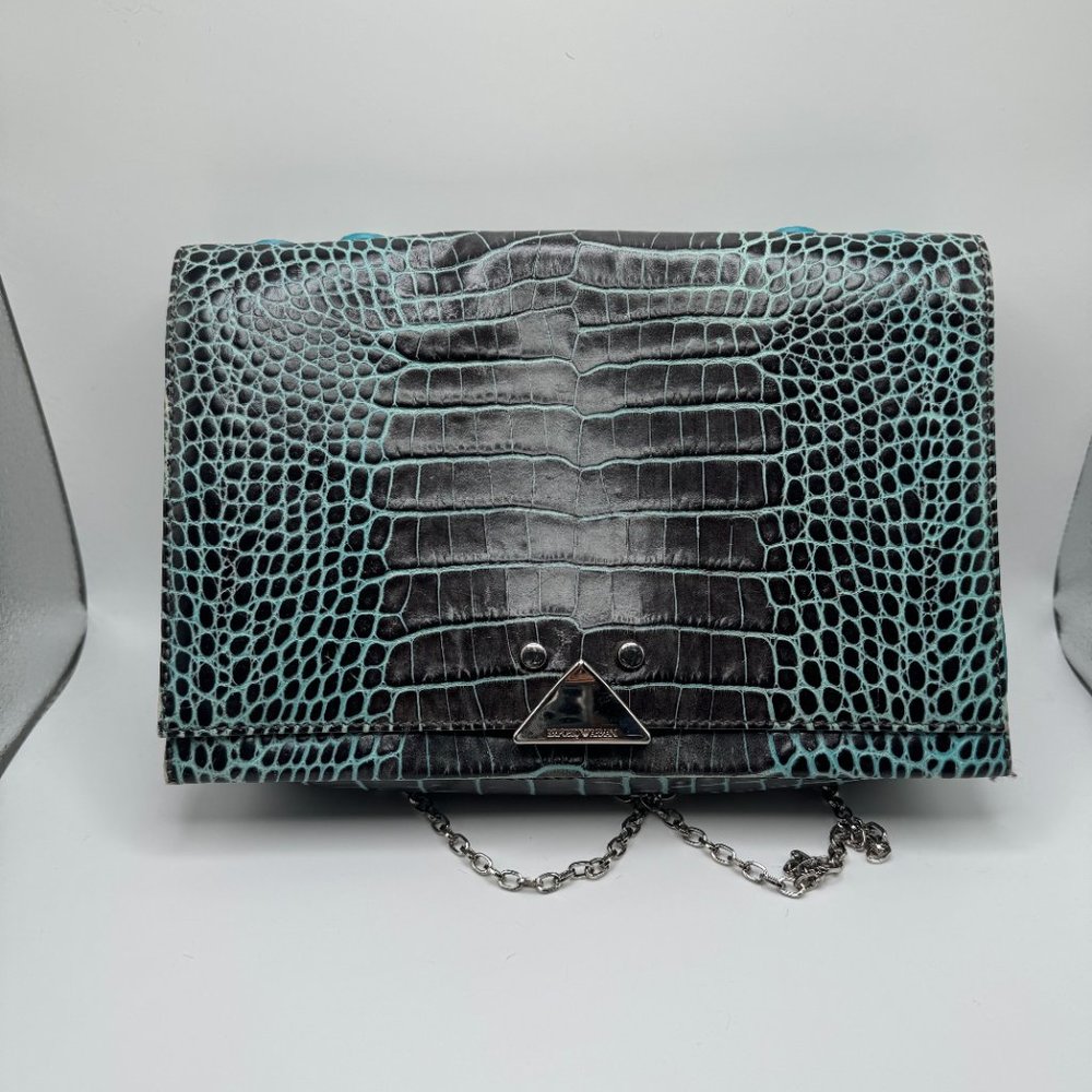 Emporio Armani croc pattern leather bag